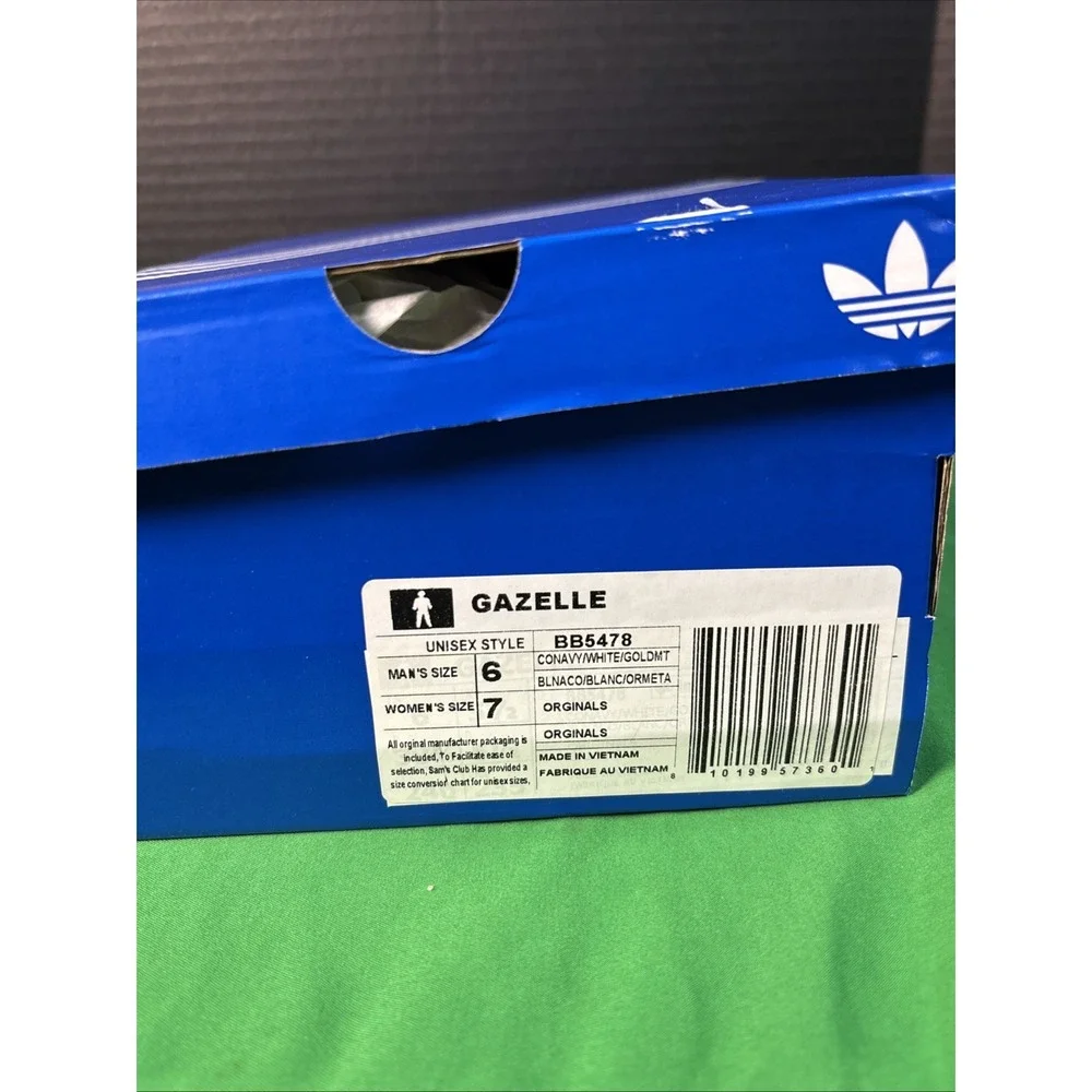 Adidas Gazelle Sneaker Mens Size 6 Blue BB5478 Navy White Low Top